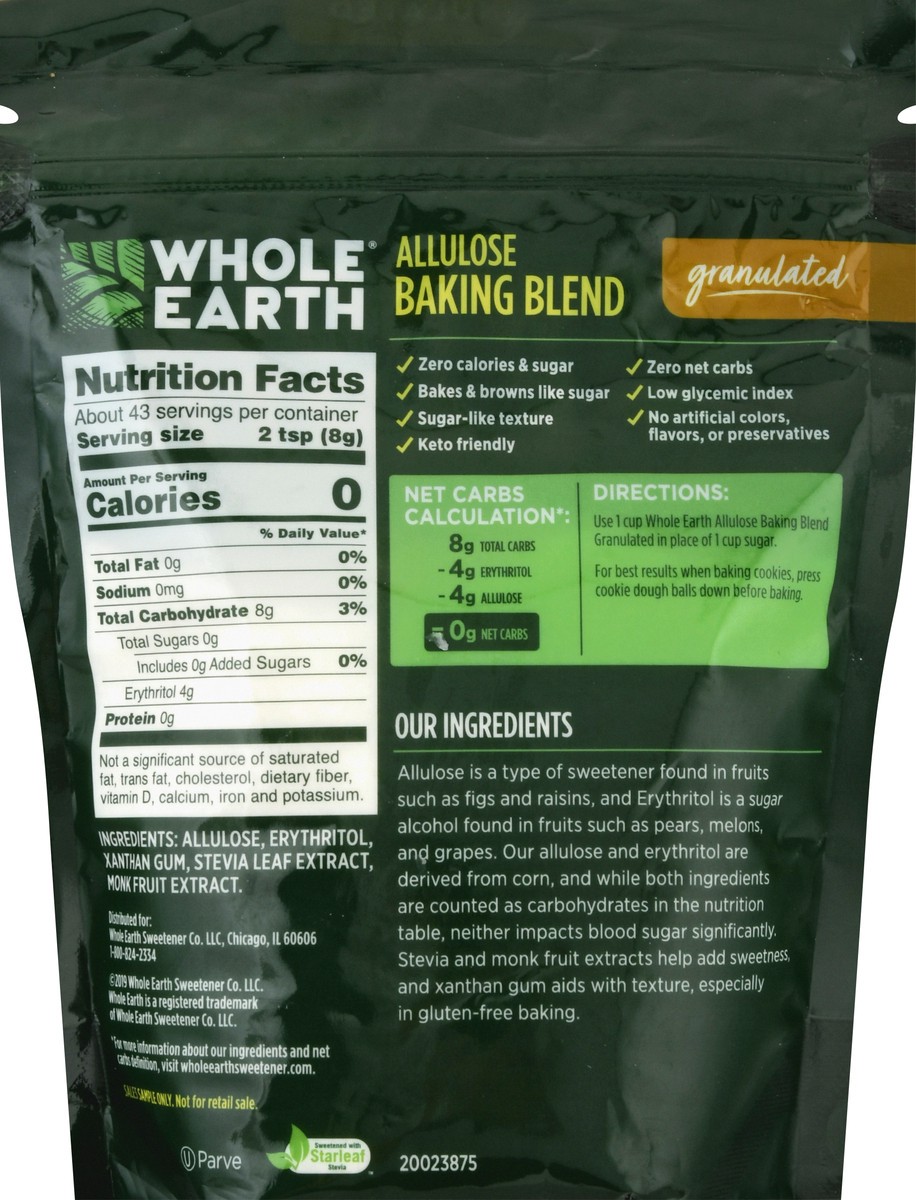 slide 8 of 13, Whole Earth Sweetener Co. Whole Earth Baking Allulose White Pouch, 12 oz