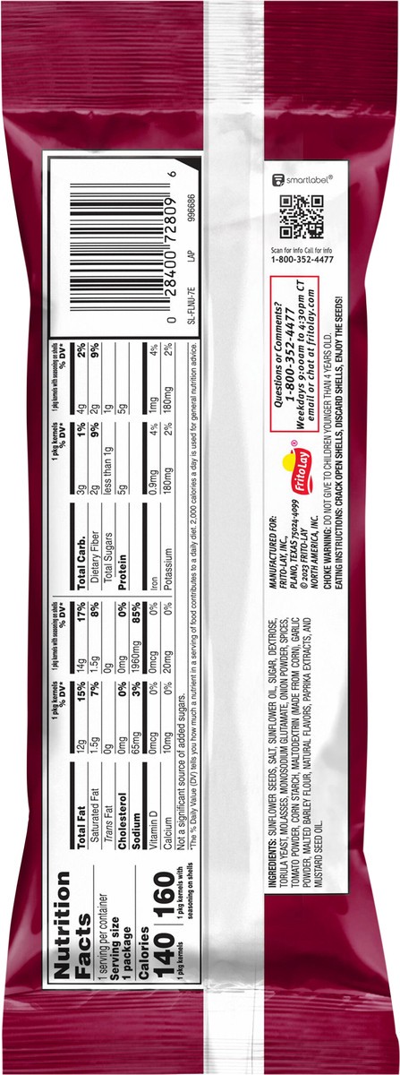 slide 9 of 9, Frito-Lay Sunflower Seeds BBQ Flavored 1 3/4 Oz, 1.75 oz
