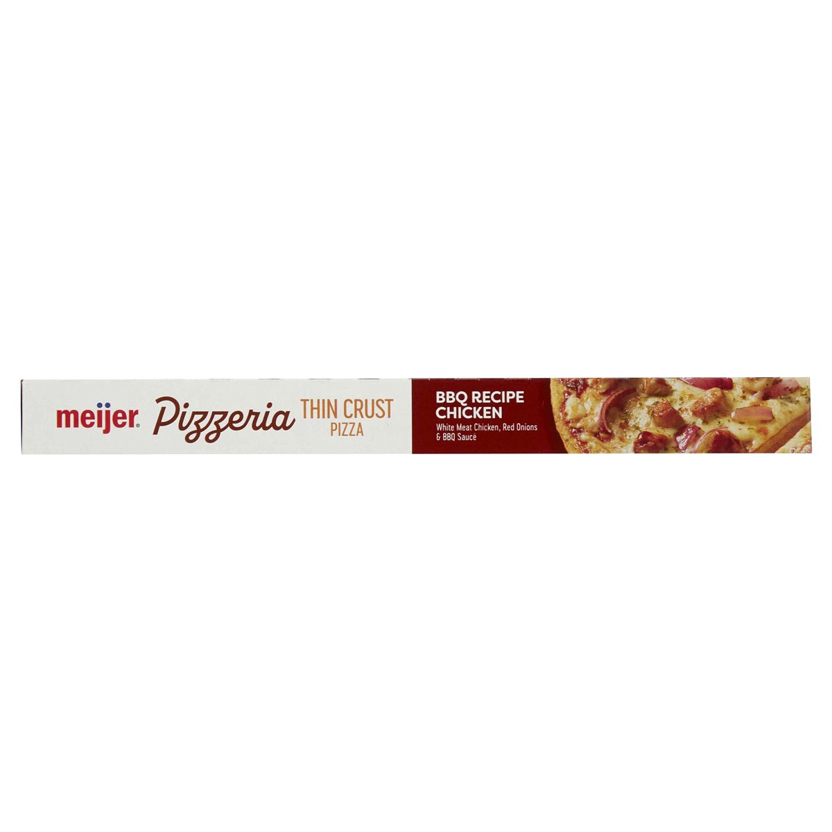 slide 13 of 29, Meijer Pizzeria Thin Crust BBQ Recipe Chicken Pizza, 17.96 oz