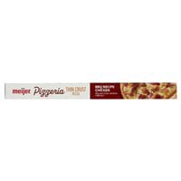 slide 15 of 29, Meijer Pizzeria Thin Crust BBQ Recipe Chicken Pizza, 17.96 oz