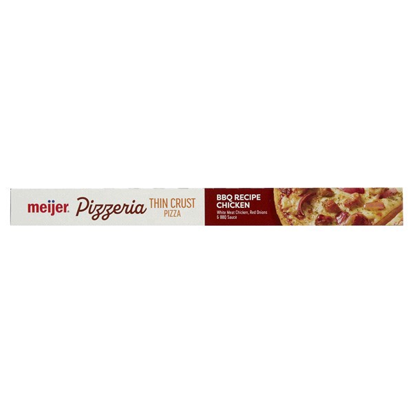 slide 24 of 29, Meijer Pizzeria Thin Crust BBQ Recipe Chicken Pizza, 17.96 oz