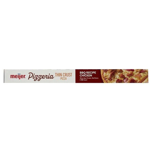 slide 28 of 29, Meijer Pizzeria Thin Crust BBQ Recipe Chicken Pizza, 17.96 oz