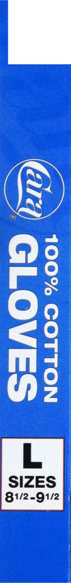 slide 7 of 8, Cara Cotton Gloves Large, 1 pair