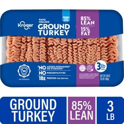 Kroger® Ground Turkey with Natural Flavorings 85% Fresh Tray Pack
