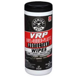 Chemical Guys Vinyl + Rubber + Plastic Protectant Wipes - 30 ct