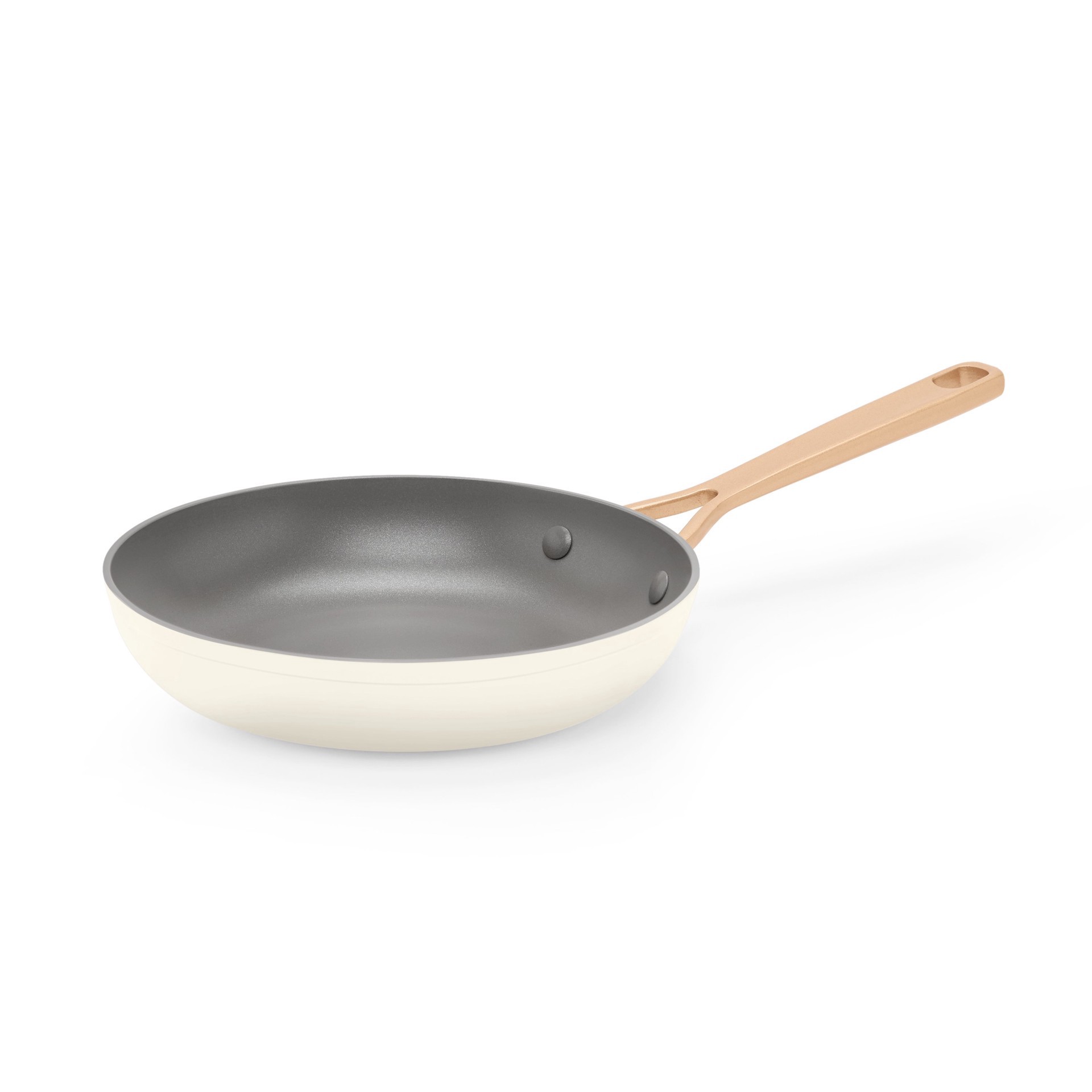 slide 1 of 1, Kitchen & Table by H-E-B Non-Stick Fry Pan - Cloud White, 8 ft