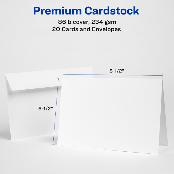 slide 5 of 7, Avery All Occasions Card Making Kit, 20 ct; 5 1/2 in x 8 1/2 in