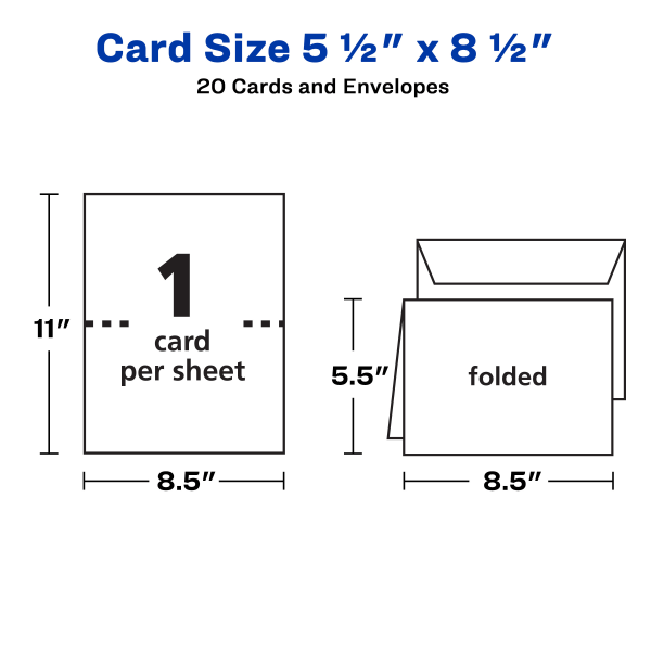 slide 4 of 7, Avery All Occasions Card Making Kit, 20 ct; 5 1/2 in x 8 1/2 in