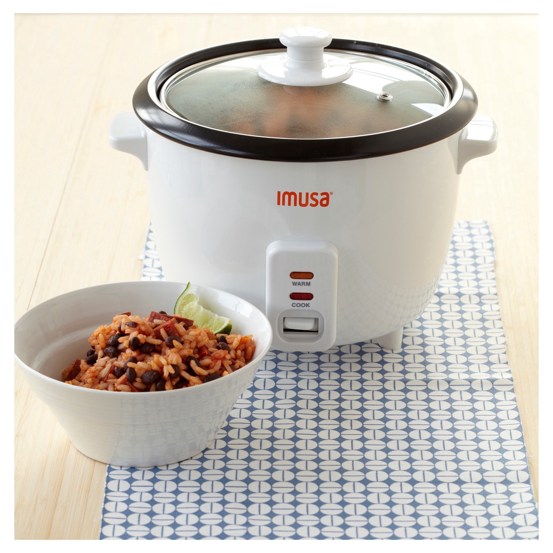 slide 5 of 7, IMUSA 5 Cup Electric Nonstick Rice Cooker - White, 1 ct