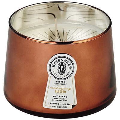 slide 1 of 1, Haven & Key Mahogany Blossom Luster Scented Soy Blend Candle, 16 oz