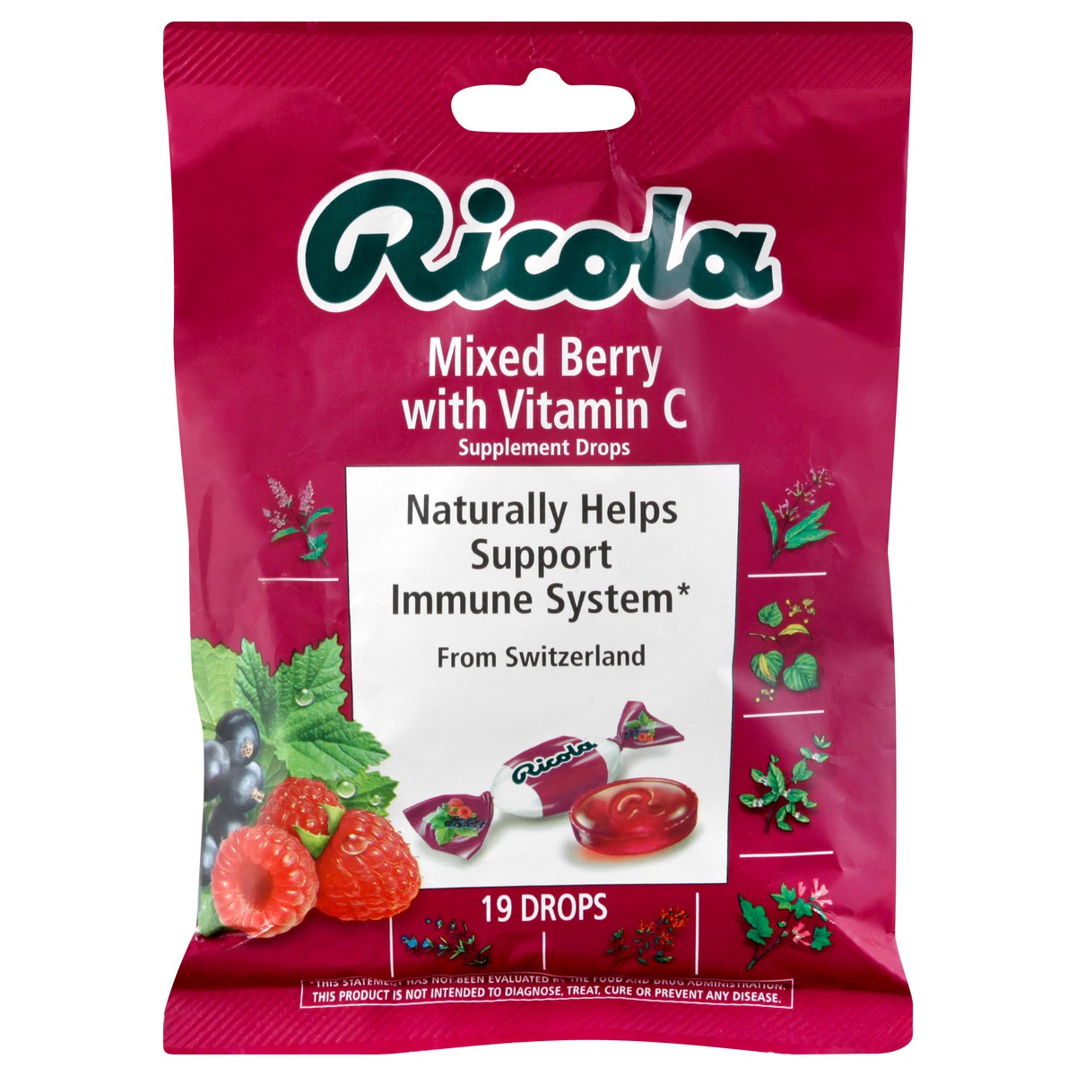 slide 1 of 11, Ricola Berry Drops, 19 ct