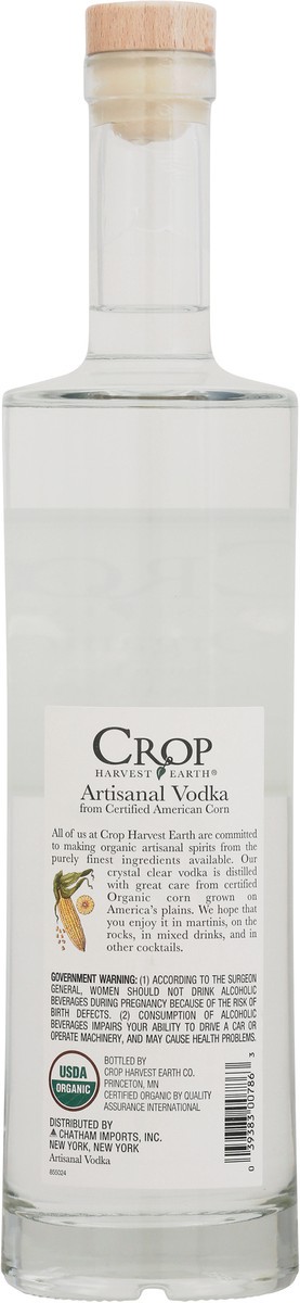 slide 4 of 10, Crop Harvest Earth Artisanal Organic Vodka 750 ml, 750 ml