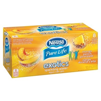 slide 1 of 4, Nestlé Pure Life Mango Peach Pineapple Sparkling Water - 8 ct; 12 oz, 8 ct; 12 oz