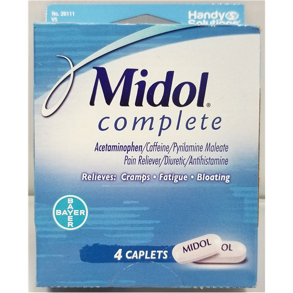 slide 1 of 1, Midol Caplets, 4 ct