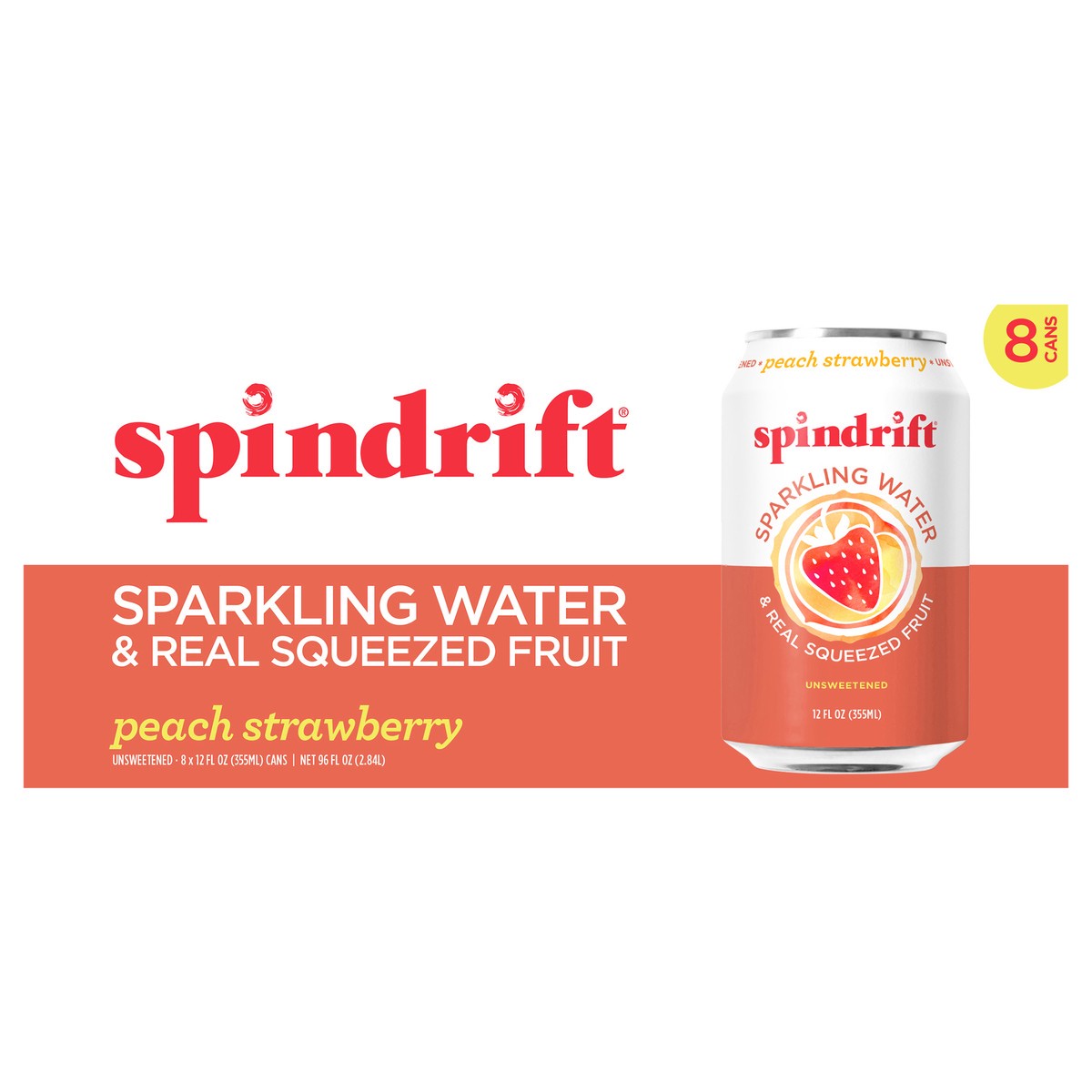slide 1 of 7, Spindrift Berry Belli-No Sparkling Water - 8pk / 12 fl oz Cans, 8 ct; 12 fl oz