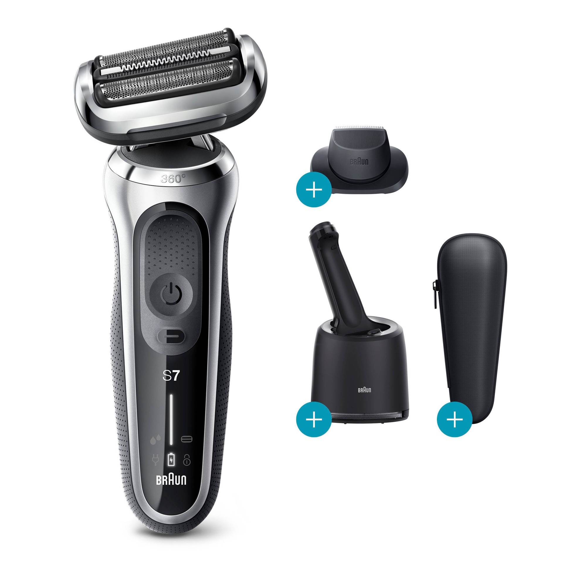 slide 1 of 7, Braun Series 7-7071cc Men's Rechargeable Wet &; Dry Electric Foil Shaver System, 1 ct