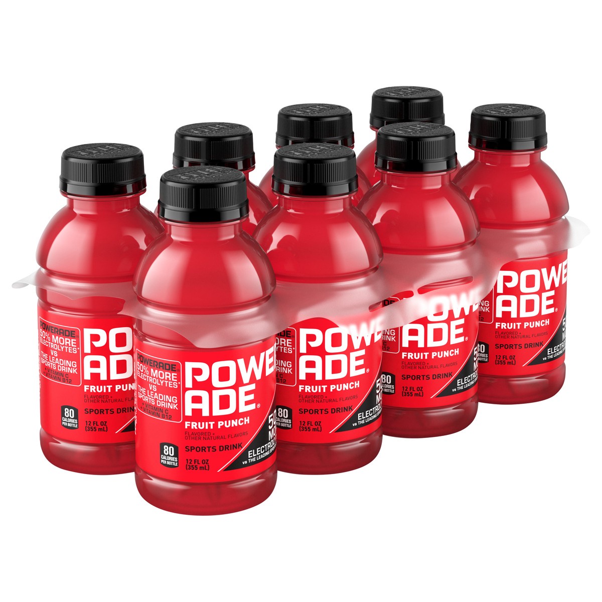slide 10 of 14, POWERADE Fruit Punch Bottles- 8 ct, 8 ct; 12 fl oz