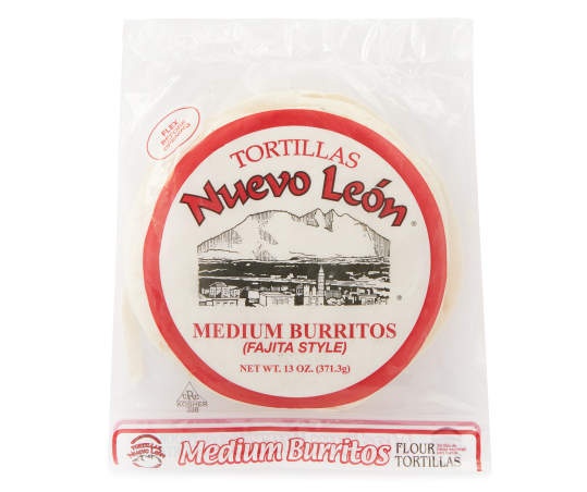 slide 1 of 1, Nueva Leon Medium Flour Tortilla, 10-Count, 8 in