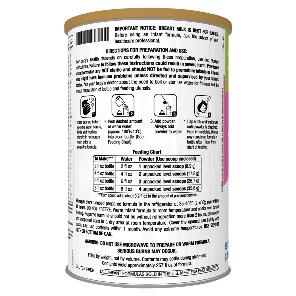 slide 5 of 25, Meijer Soy Baby Formula Powder with Iron, Lactose-Free for Fussiness and Gas, 36 oz