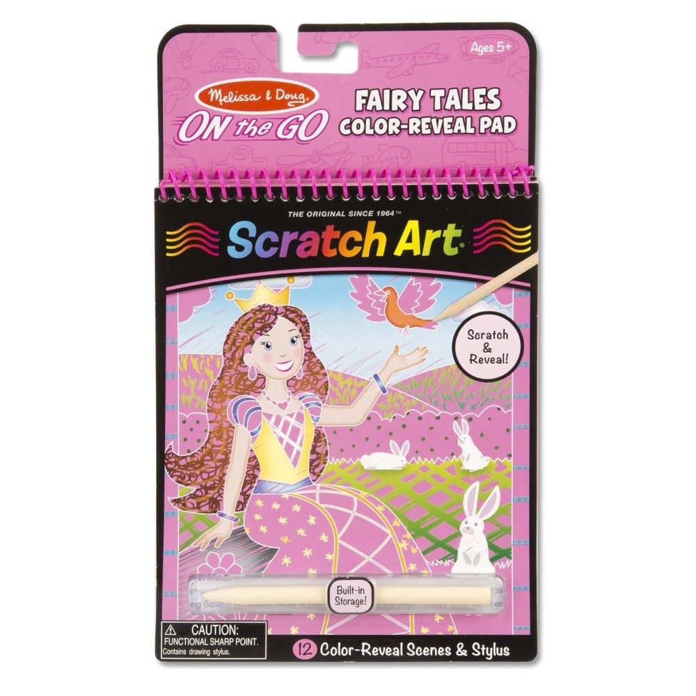 slide 1 of 1, Melissa & Doug On The Go Scratch Art Fairy Tales Reveal Pad, 1 ct