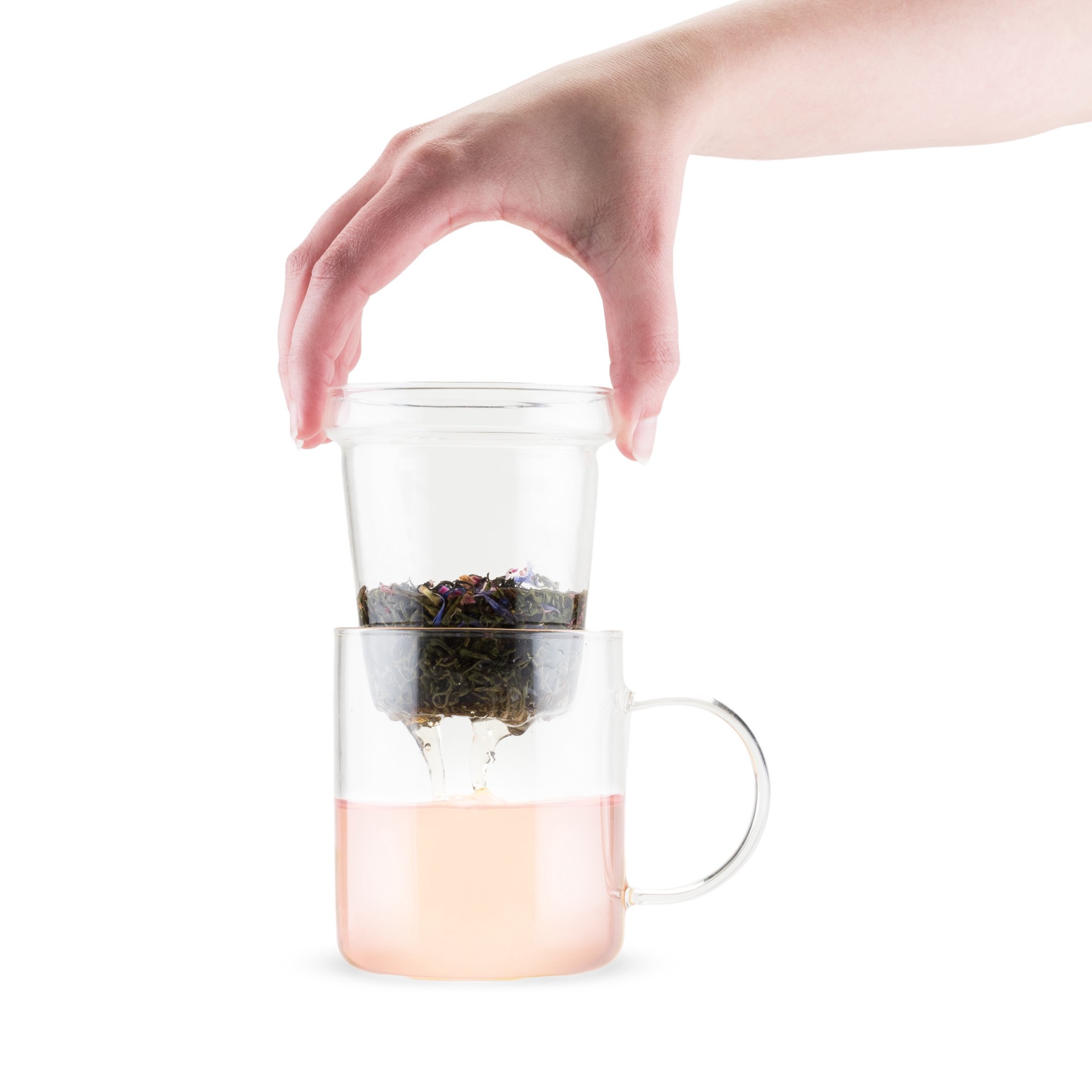 slide 5 of 5, Pinky Up Blake Glass Tea Infuser Mug by Pinky Up, 1 ct