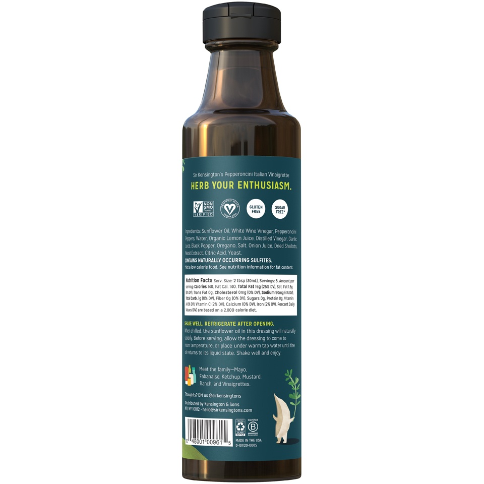 Sir Kensington's Pepperoncini Italian Dressing & Marinade