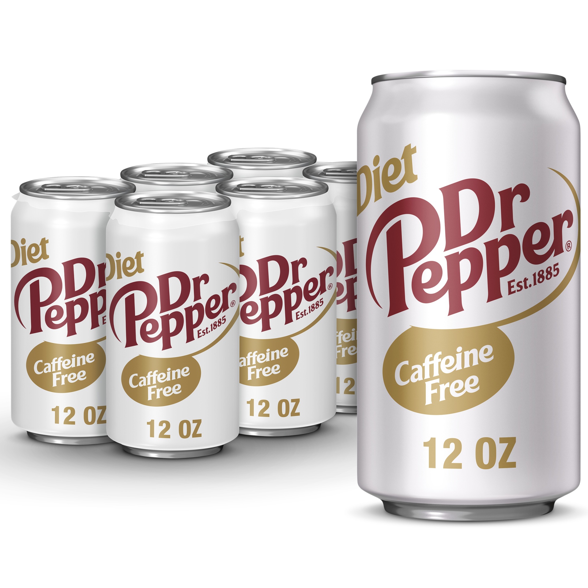 slide 1 of 3, Dr Pepper Caffeine Free Diet Soda, 6 ct; 12 fl oz