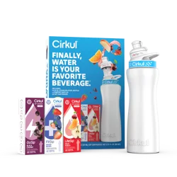 Cirkul Starter Kit with Stainless Steel Bottle and 3 Cartridges