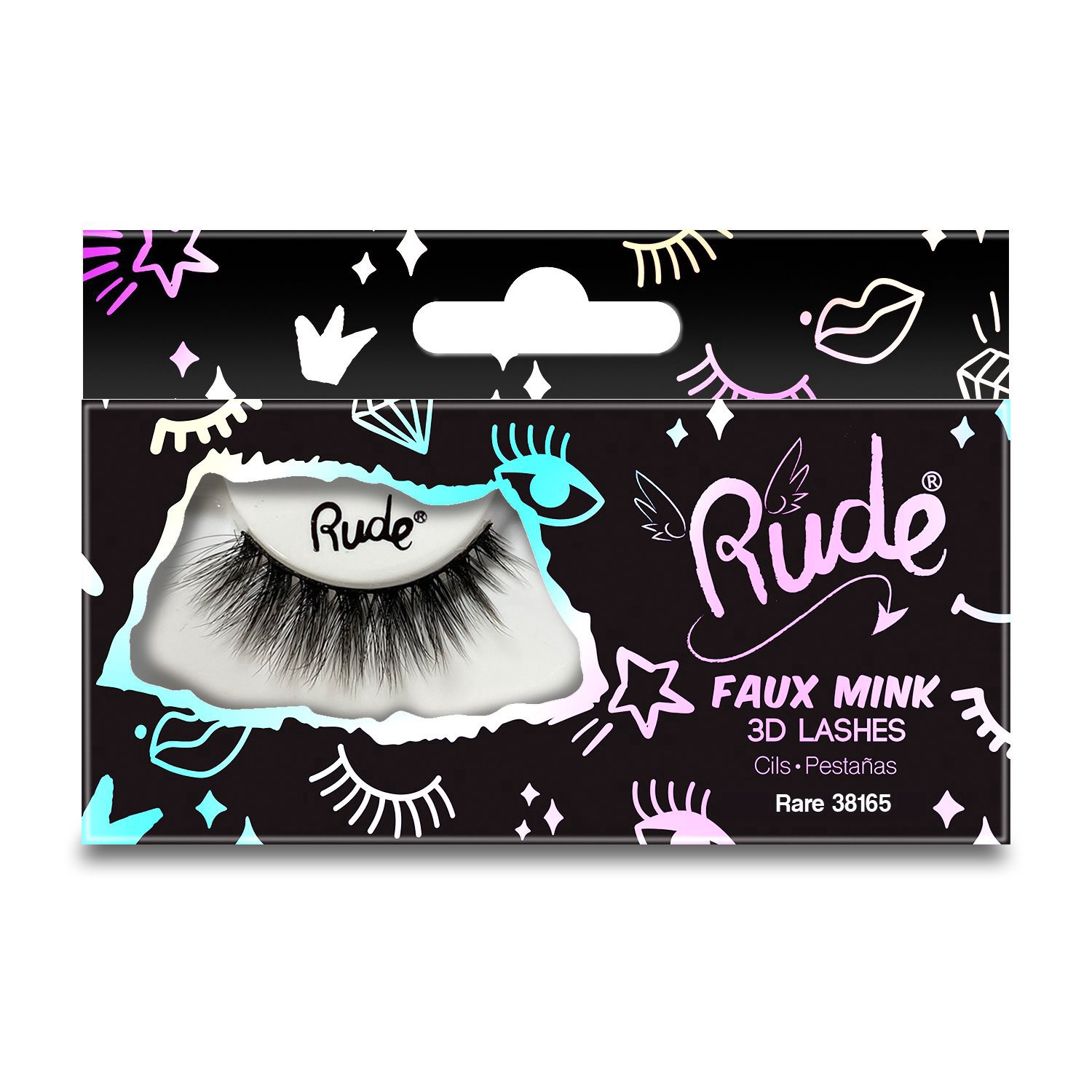 slide 1 of 1, Rude Cosmetics Faux Mink 3D Lashes - Rare, 1 ct