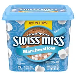 Swiss Miss Hot Cocoa Drink Mix, Milk Chocolate with Marshmallows, Easy-Grip Canister - 21.59 oz