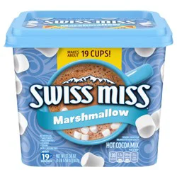 Swiss Miss Hot Cocoa Drink Mix, Milk Chocolate with Marshmallows, Easy-Grip Canister - 21.59 oz
