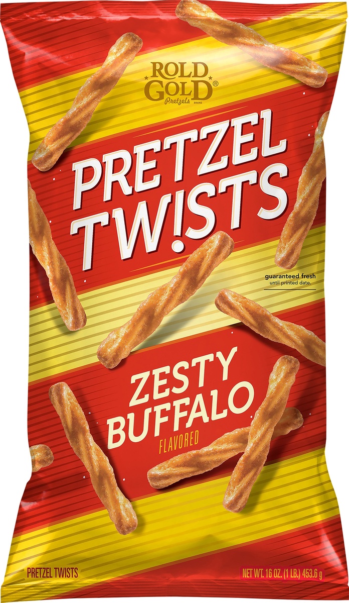 slide 4 of 6, Rold Gold Recipe No. 4 Zesty Buffalo Flavored Pretzel Twists, 16 oz