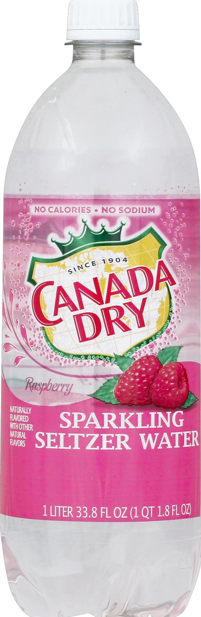 slide 2 of 4, Canada Dry Raspberry Seltzer - 1 liter, 1 liter