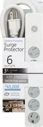 GE General Purpose 3 ft Cord 6 Outlet Power Block
