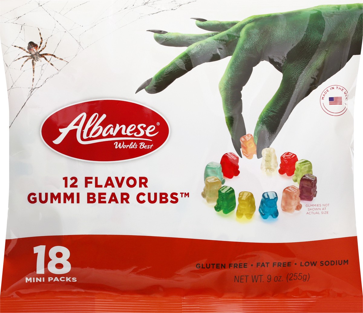 slide 5 of 13, Albanese Mini Packs 12 Flavor Gummi Bear Cubs 18 ea, 9 oz