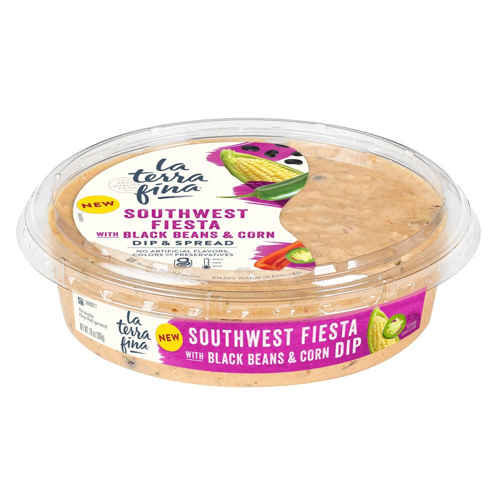 slide 2 of 3, La Terra Fina Southwest Fiesta with Black Beans & Corn Dip & Spread 10 oz, 10 oz