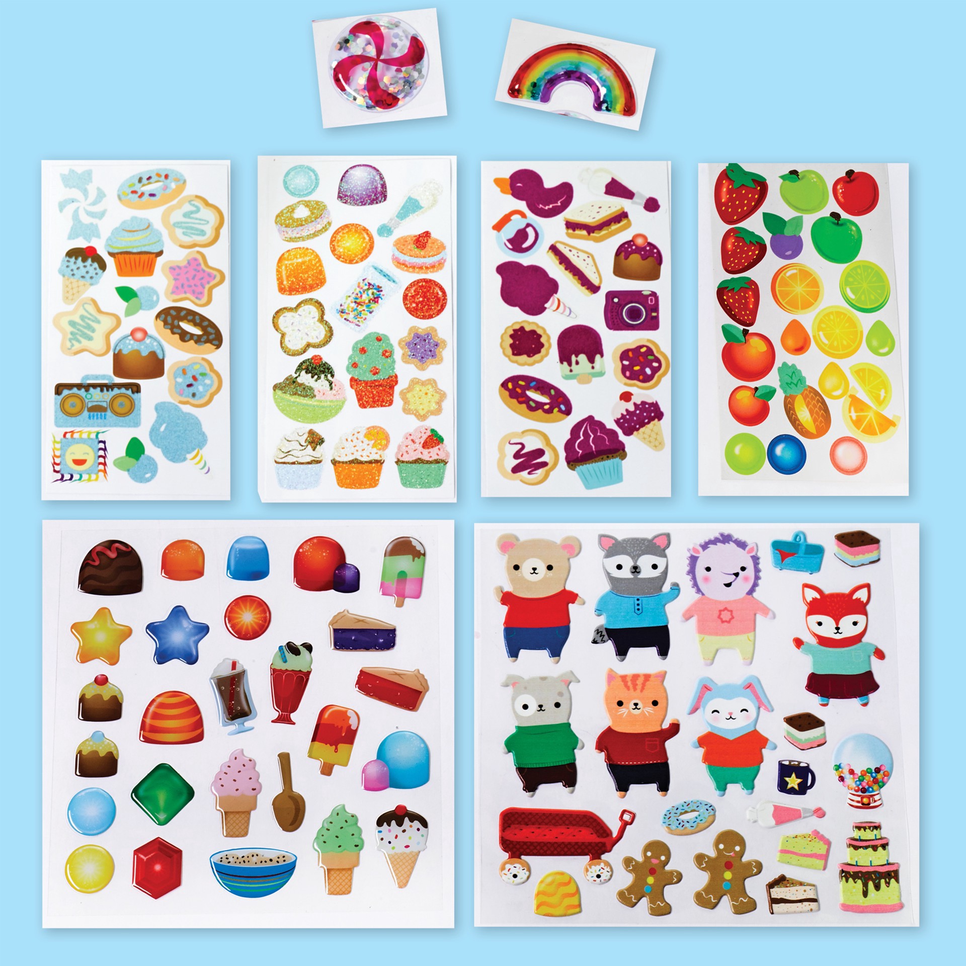 slide 8 of 9, Faber-Castell Creativity For Kids Sweets Sensory Stickers, 100 textured stickers