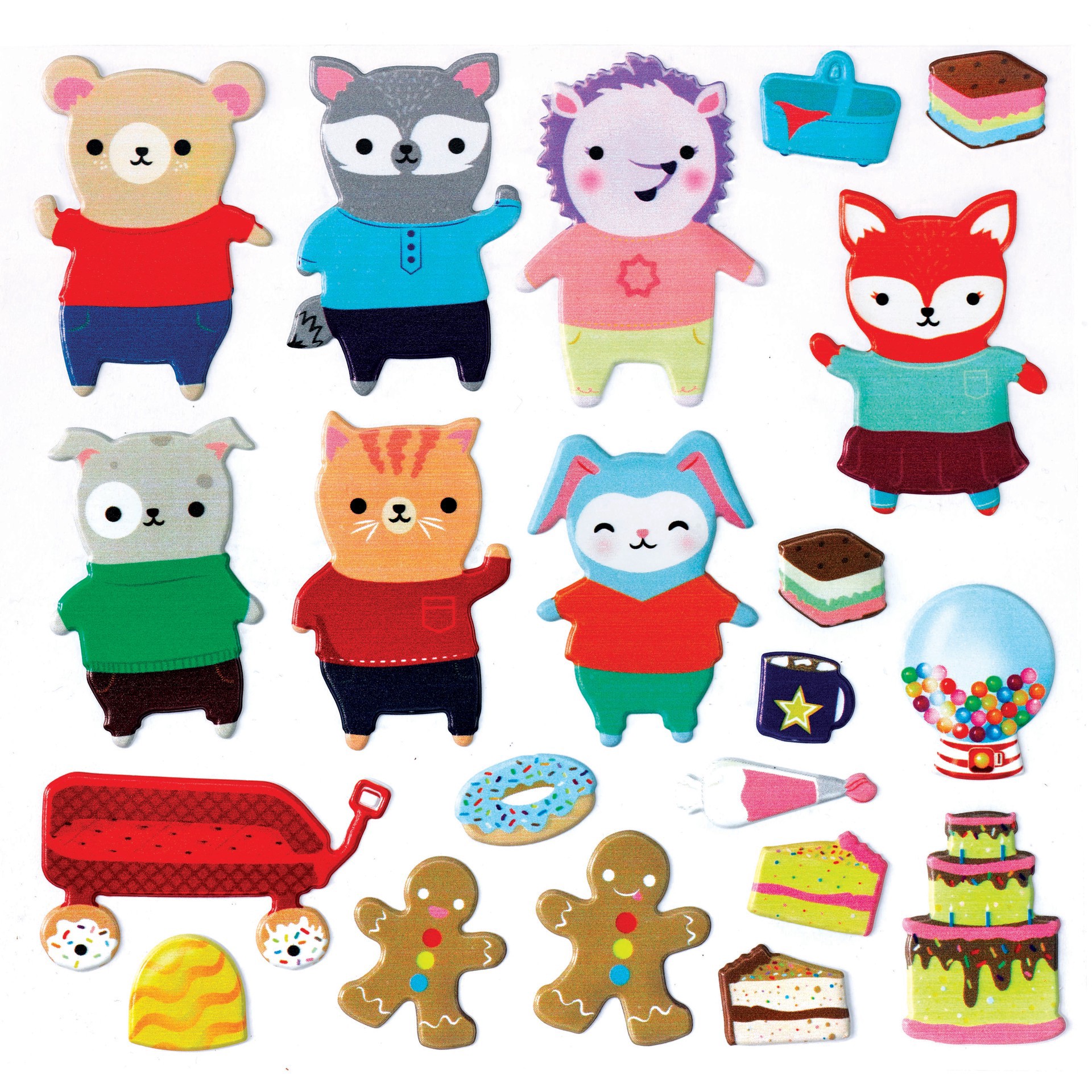 slide 3 of 9, Faber-Castell Creativity For Kids Sweets Sensory Stickers, 100 textured stickers