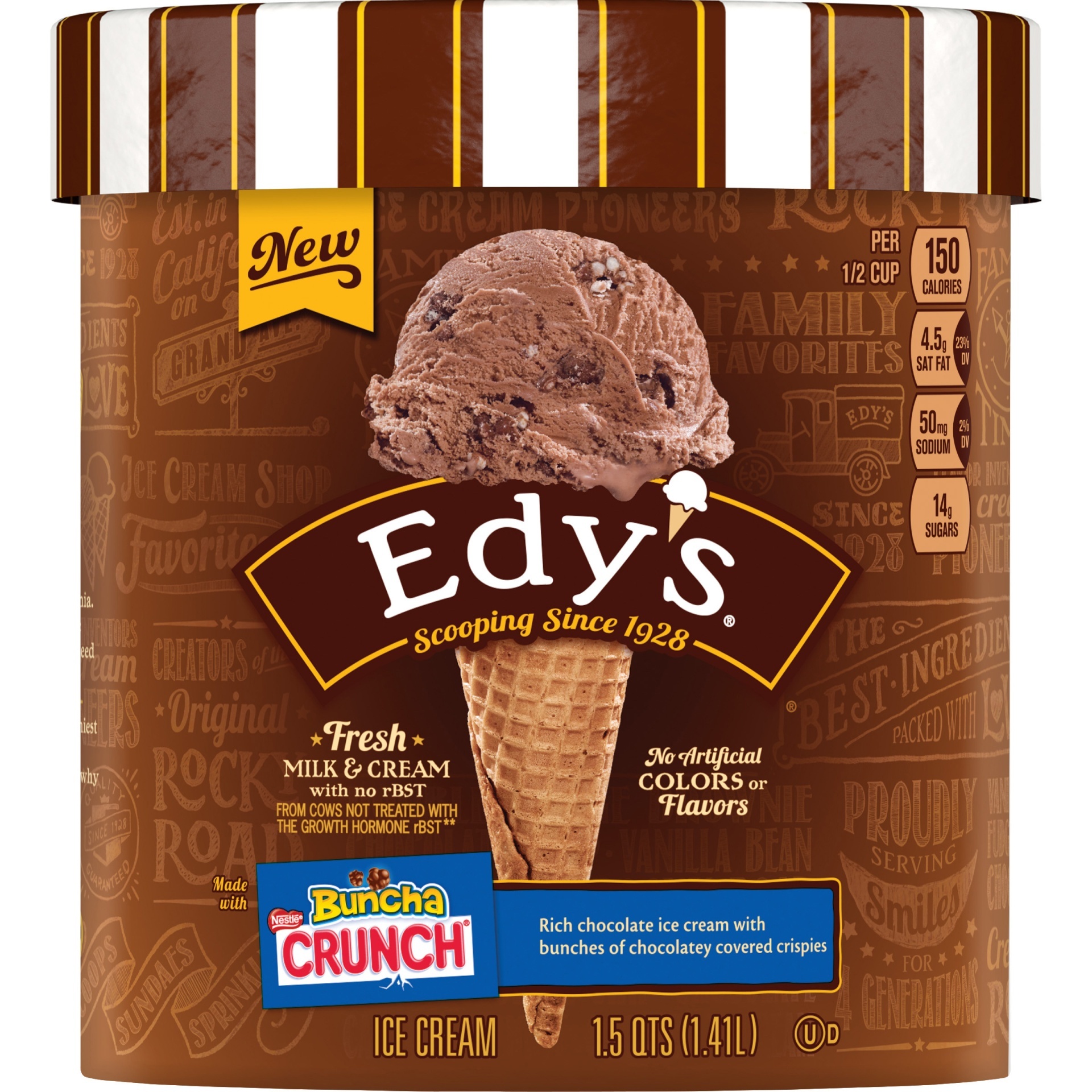 slide 1 of 1, Dreyer's Grand Candy Buncha Crunch Ice Cream, 48 oz