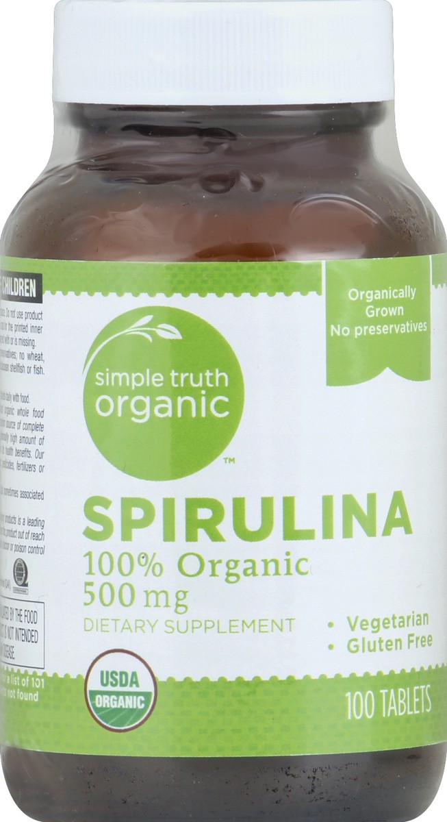 slide 1 of 3, Simple Truth Organic Spirulina 100 ea, 100 ct