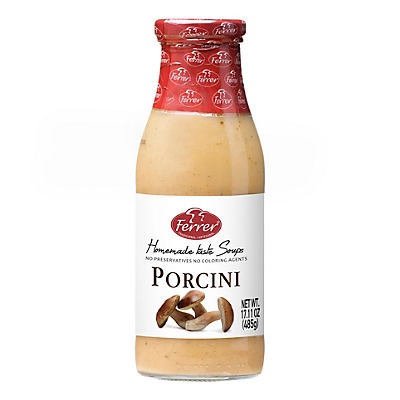 slide 1 of 1, Ferrer Wild Mushroom Porcini Soup with Olive Oil, 16.3 oz