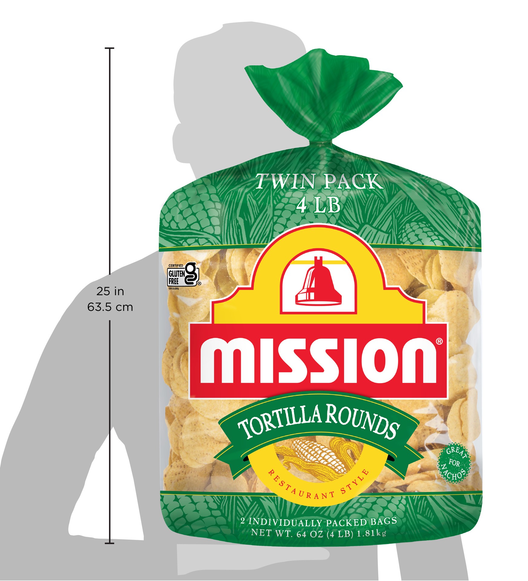 slide 4 of 5, Mission Corn Tortilla Chips, 4 lb