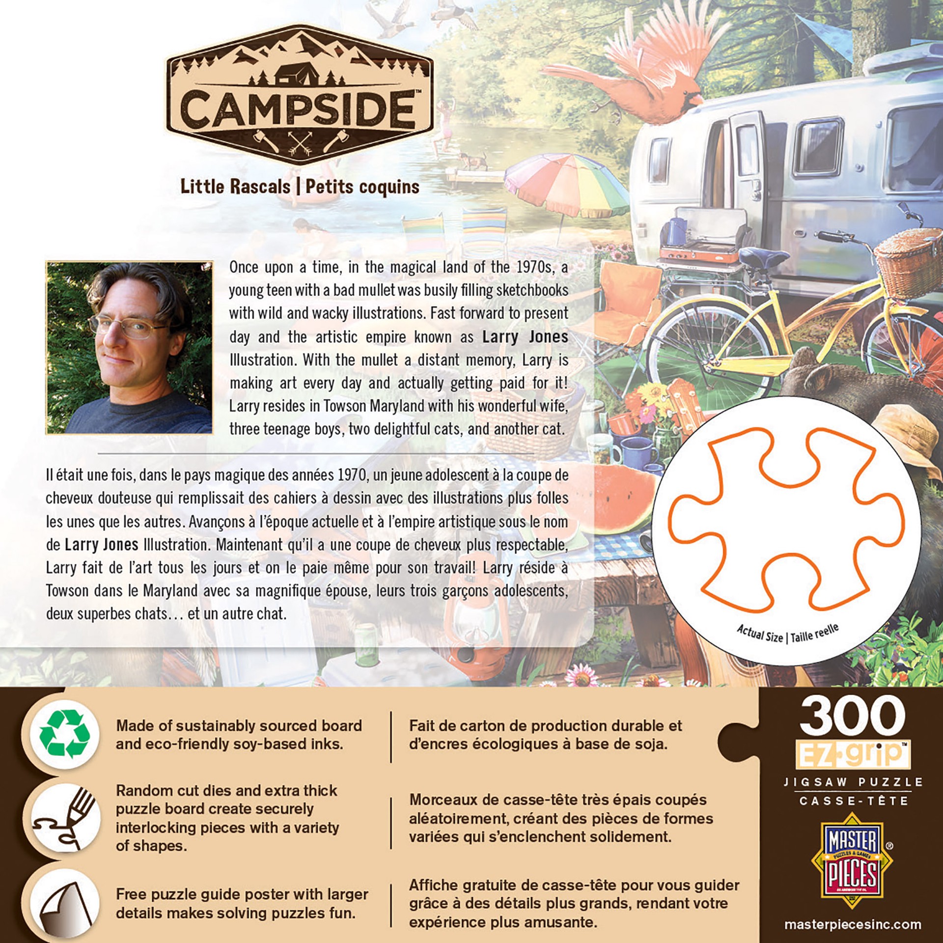 slide 5 of 6, Masterpieces Campside - Little Rascals 300 Piece EZ Grip Puzzle, 1 ct