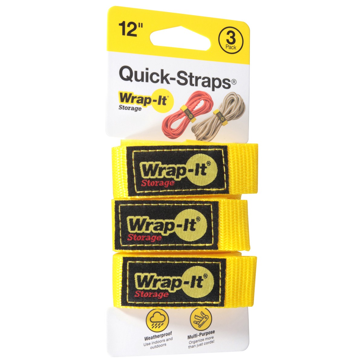 slide 11 of 11, Wrap-It Storage 12 Inch Quick-Straps 3 Each, 3 ct