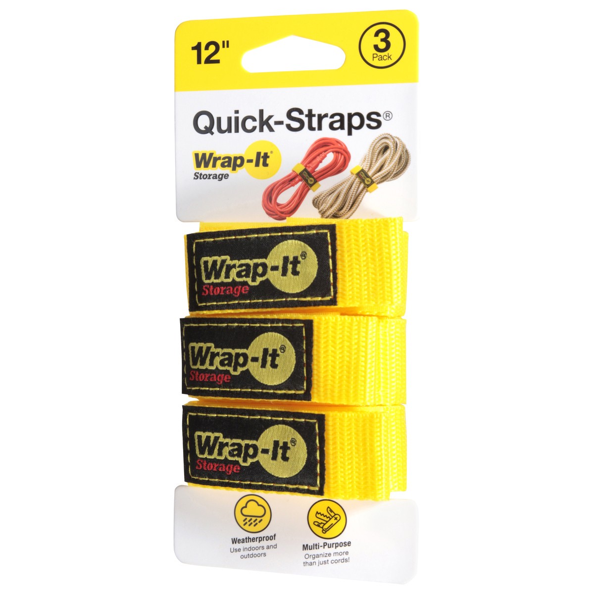 slide 6 of 11, Wrap-It Storage 12 Inch Quick-Straps 3 Each, 3 ct