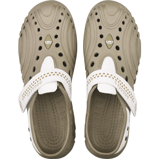 slide 1 of 1, Womens Tan With White Strap Sizes 7-8, 1 ct