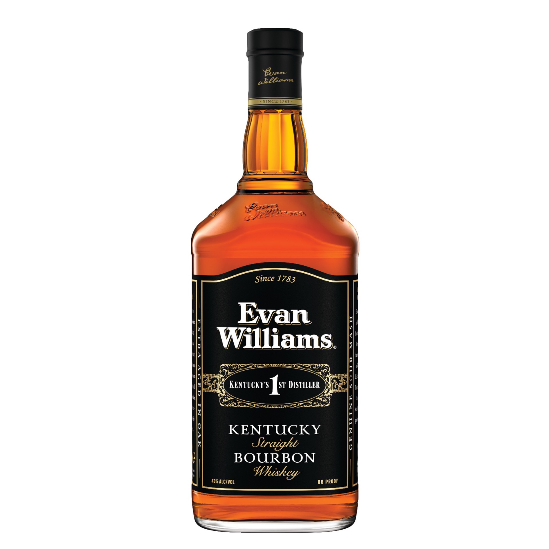 slide 1 of 3, Evan Williams Black Bourbon, 1.75 liter