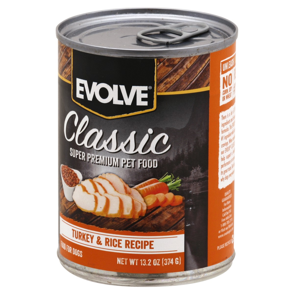 slide 6 of 9, Evolve Classic Turkey & Rice Recipe Food for Dogs 13.2 oz, 13.2 oz