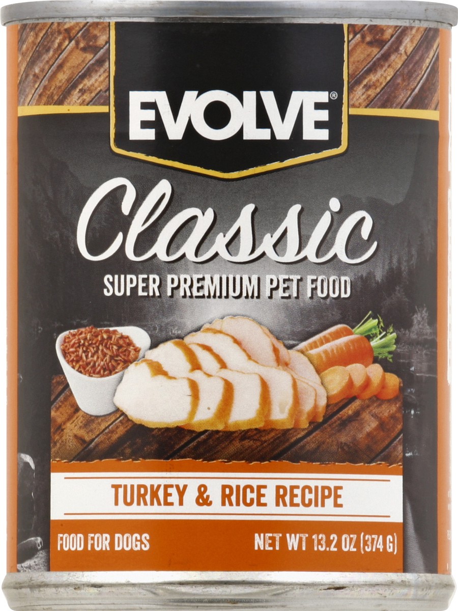 slide 3 of 9, Evolve Classic Turkey & Rice Recipe Food for Dogs 13.2 oz, 13.2 oz