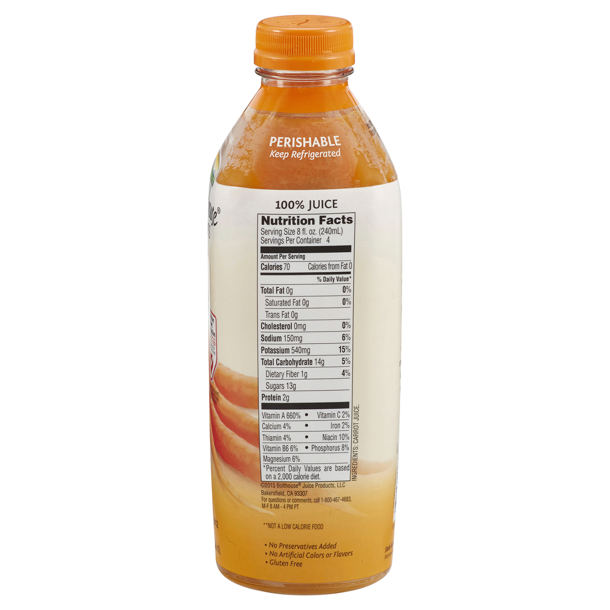 slide 3 of 4, Bolthouse Farms 100% Carrot Juice - 32 Oz, 32 fl oz